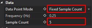 Selecting Fixed Sample Count mode